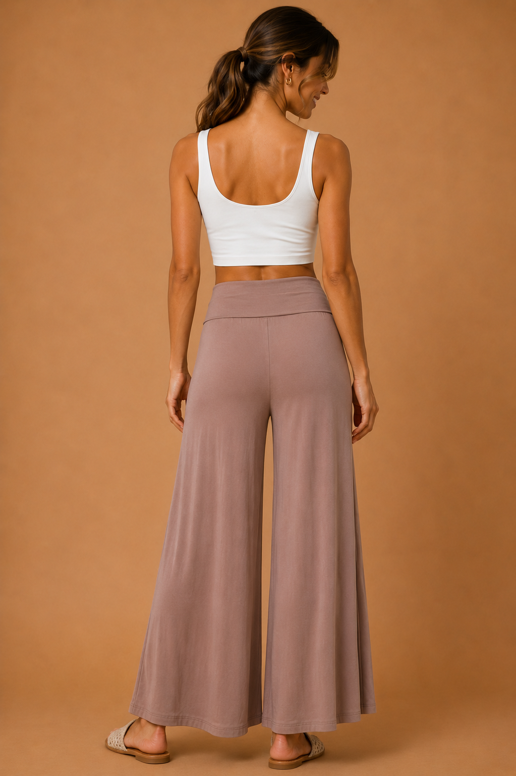 The Jaya Mocha Palazzo Pants