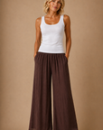 The Amara Chocolate Smocked Pants