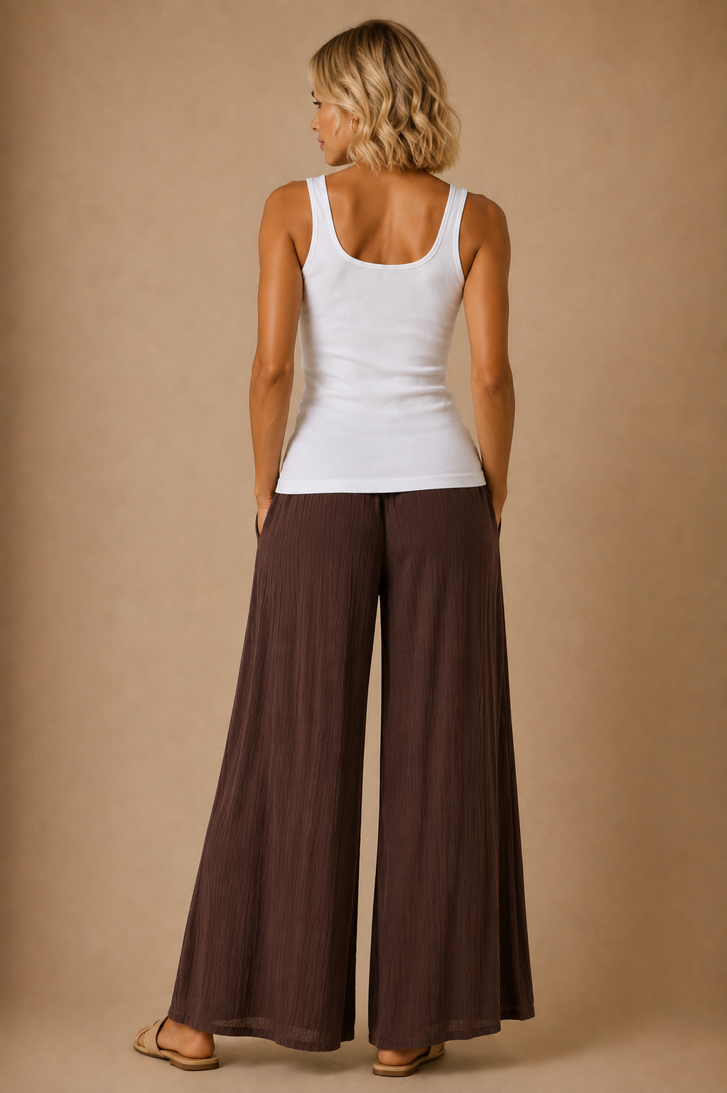 The Amara Chocolate Smocked Pants
