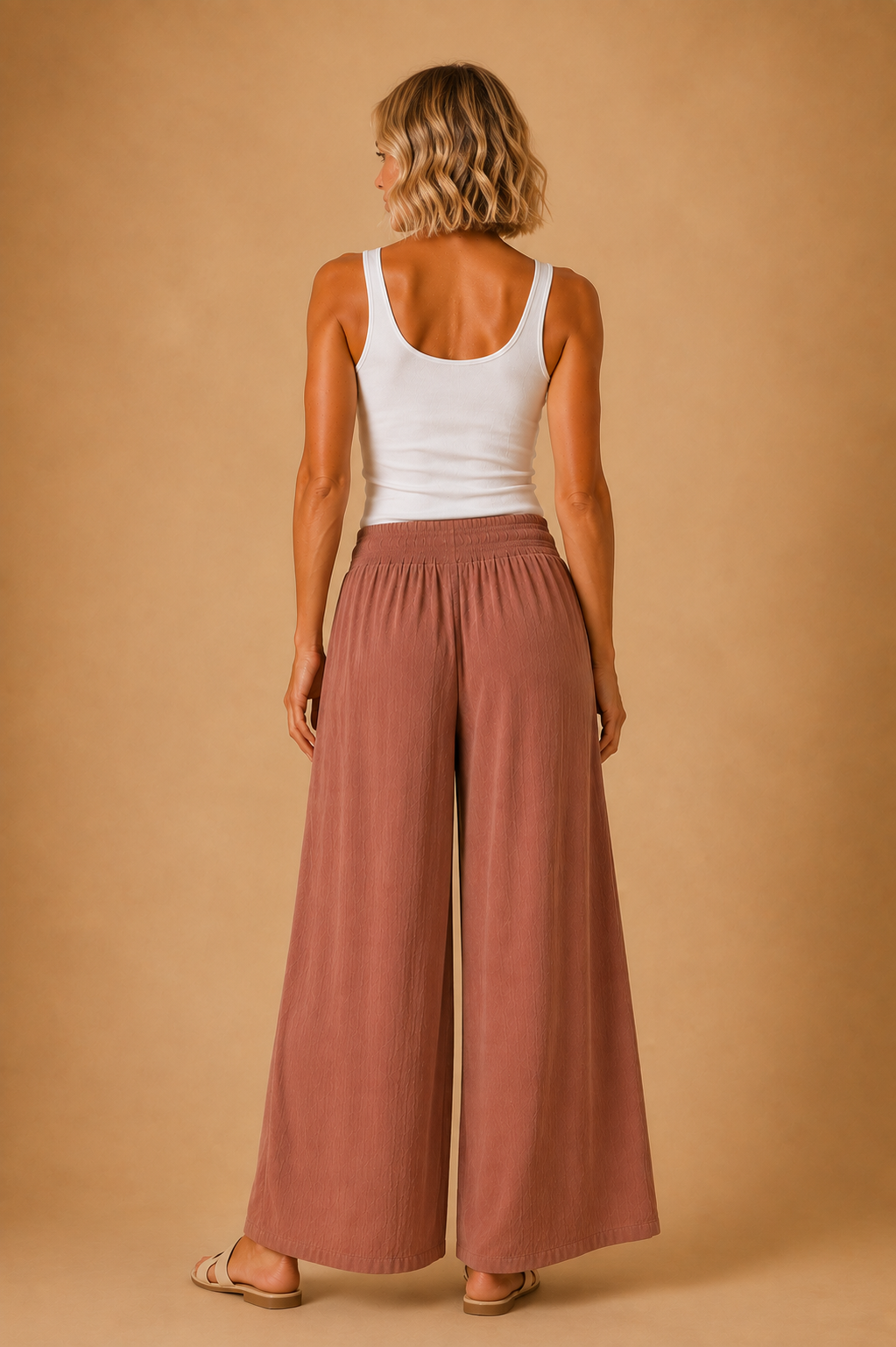 The Amara Nutshell Smocked Pants