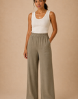 The Kieran Vintage Olive Linen Utility Pants