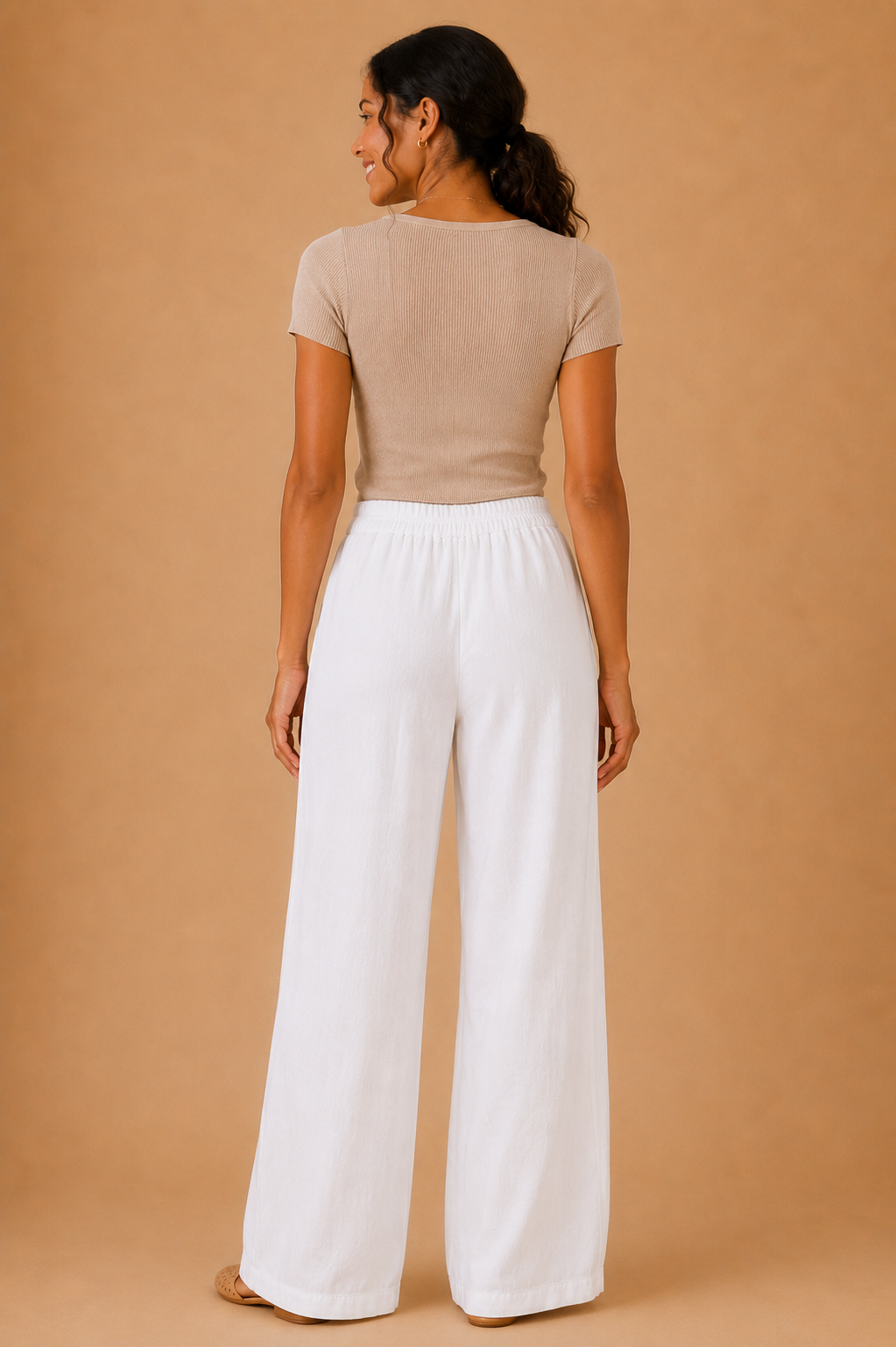 The Kieran Off White Linen Utility Pants