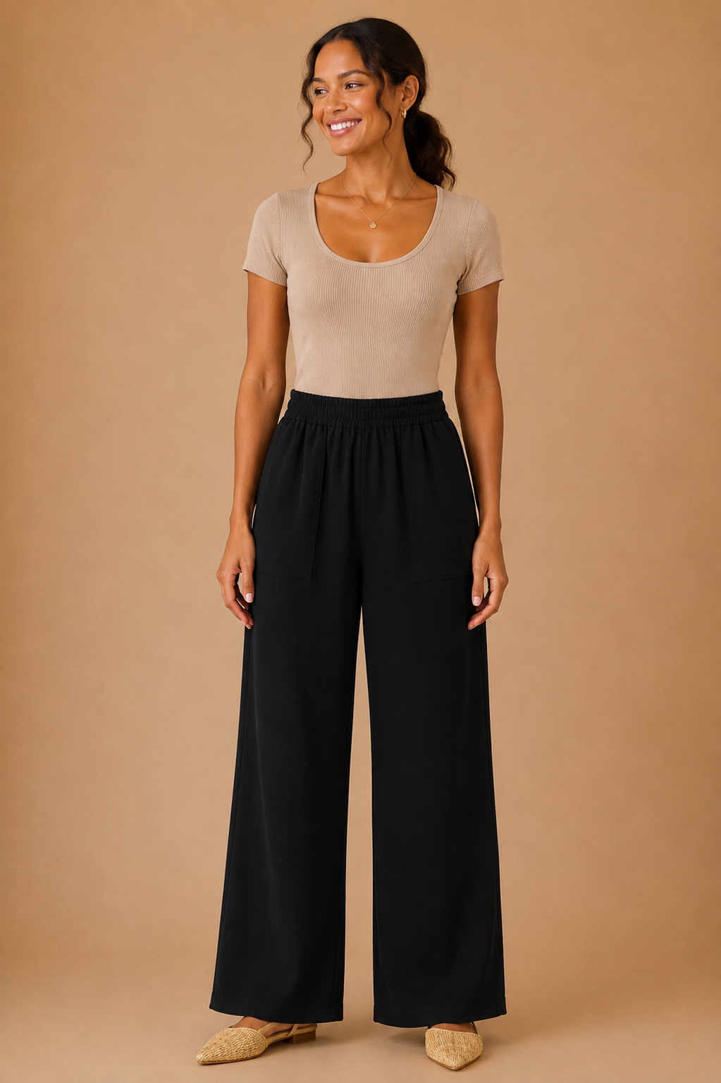 The Kieran Black Linen Utility Pants