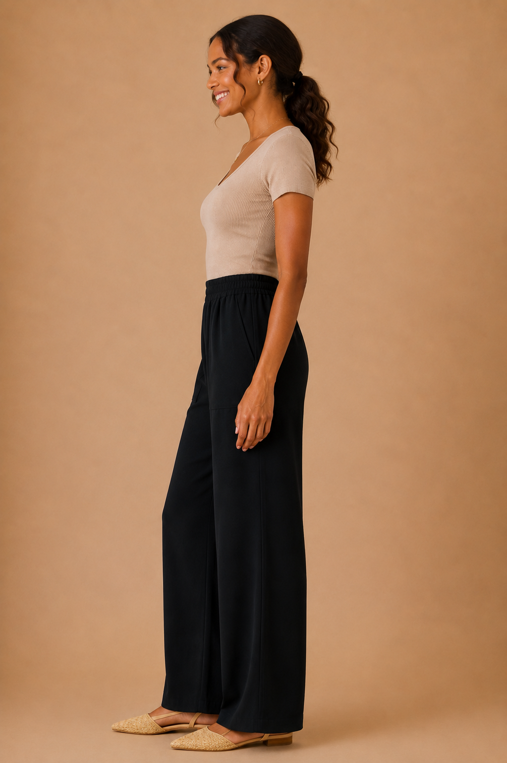The Kieran Black Linen Utility Pants