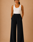 The Kieran Black Linen Utility Pants