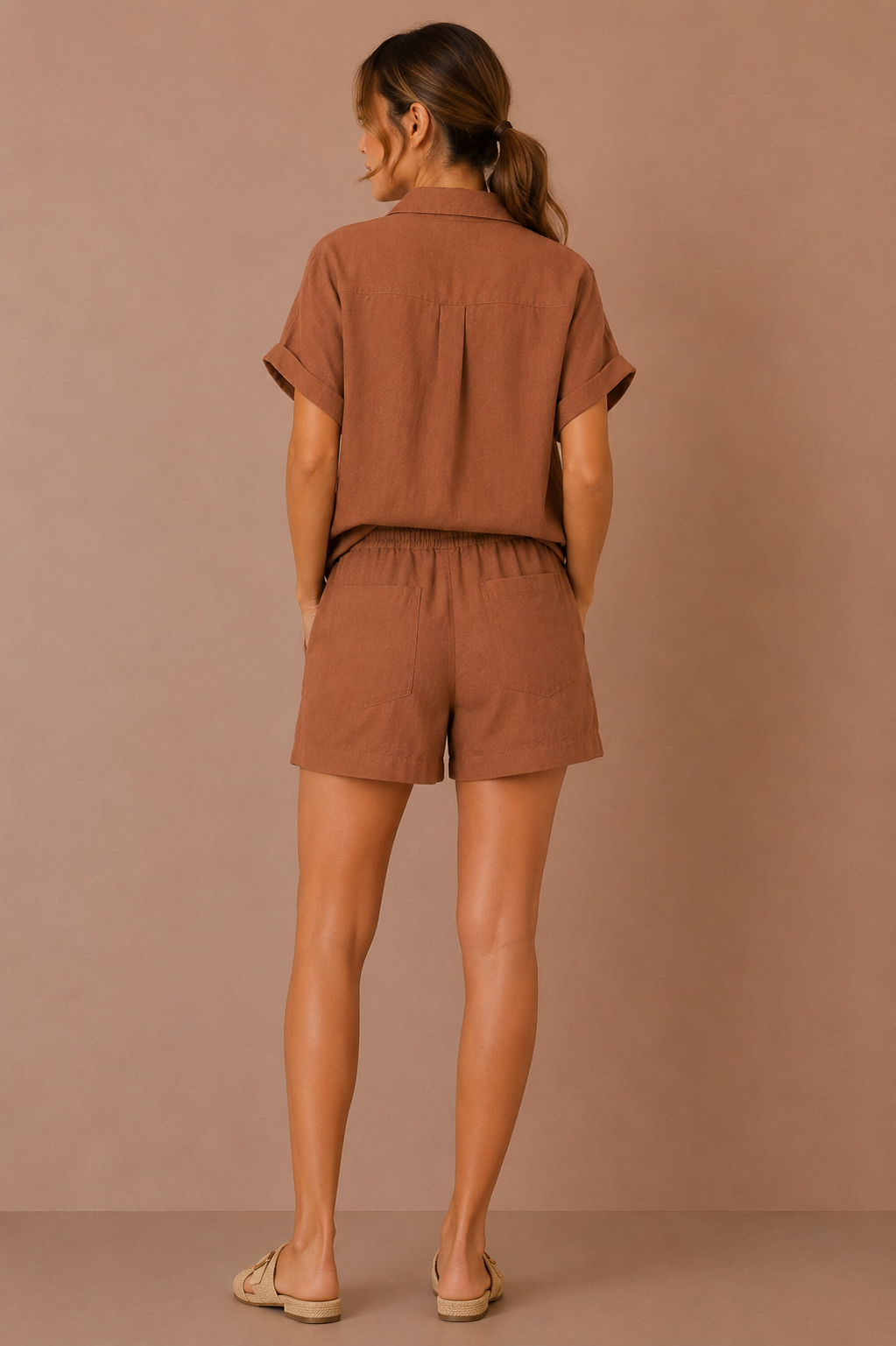 The Kit Linen Shirt + Shorts Set - Sold Separately