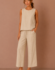 The Kit Linen Top + Pant Set - Sold Separately