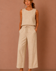 The Kit Linen Top + Pant Set - Sold Separately