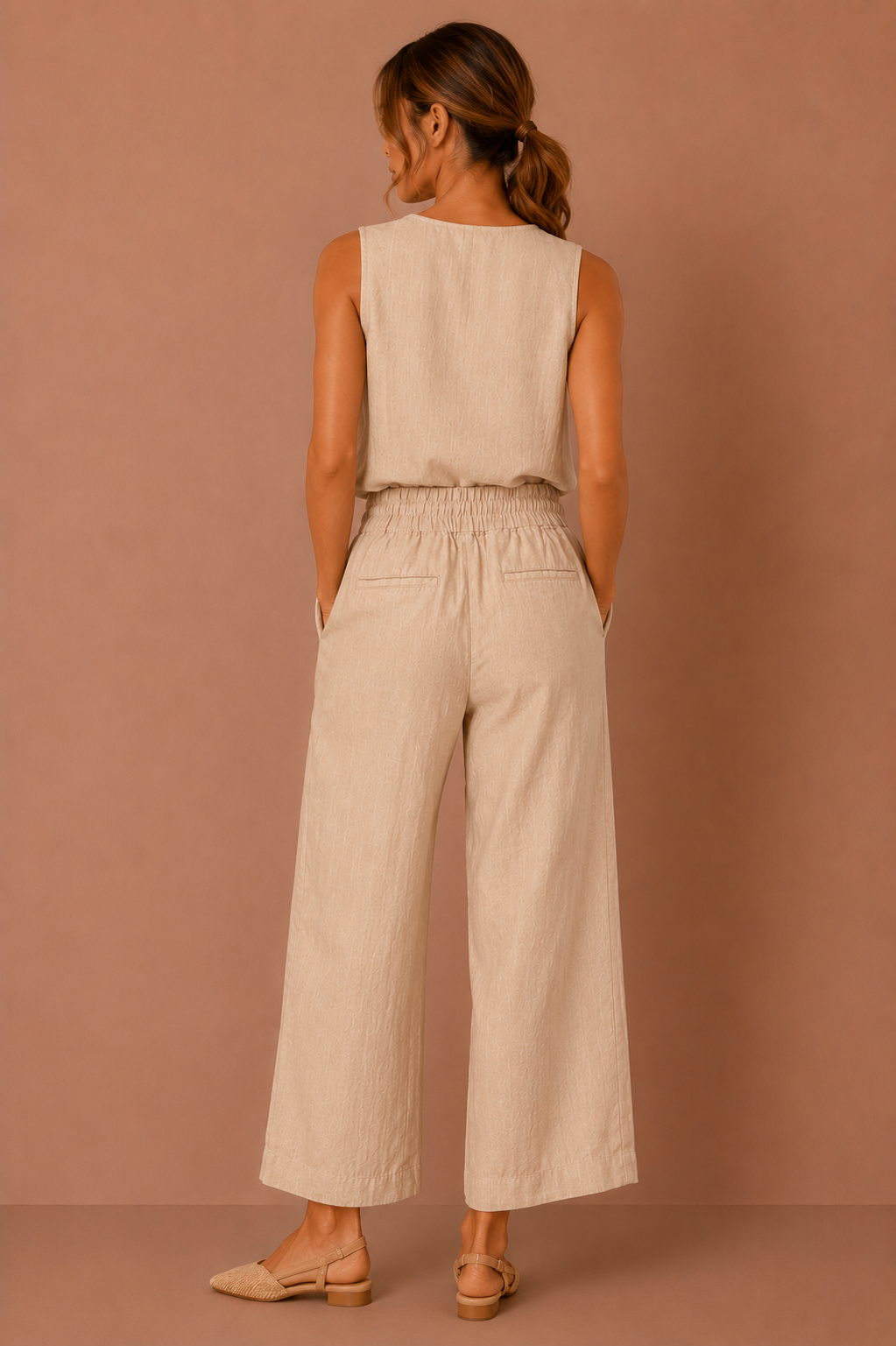 The Kit Linen Top + Pant Set - Sold Separately