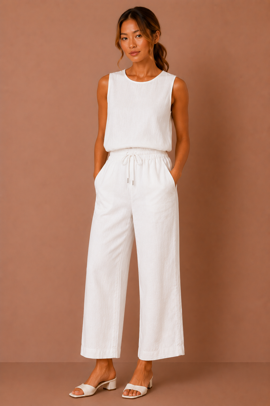 The Kit Linen Top + Pant Set - Sold Separately