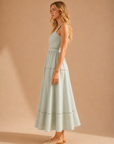 The Lydia Lace Trim Midi Dress