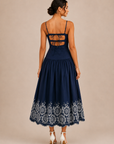 The Magnolia Embroidered Hem Midi Dress