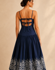 The Magnolia Embroidered Hem Midi Dress