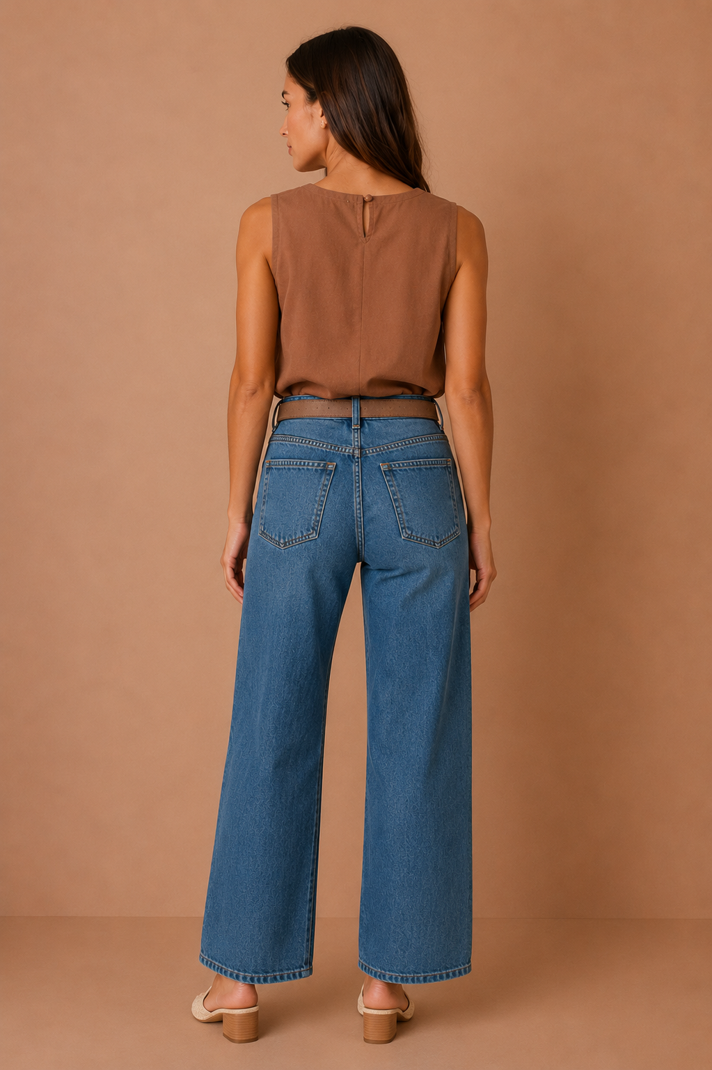 The Nell Brown Linen Top