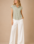The Jaime Light Sage Tencel Shirt