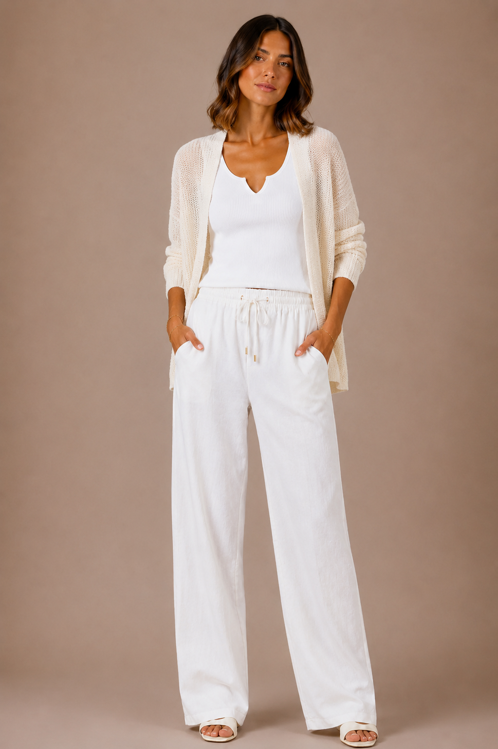 The Gale Ivory Dolman Sleeve Cardigan