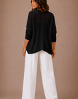 The Gale Black Dolman Sleeve Cardigan
