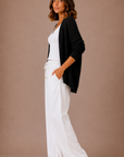The Gale Black Dolman Sleeve Cardigan