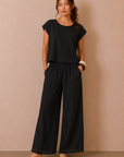 The Asha Black Top + Pant Set - Sold Separately