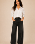 The Elaine Ivory Striped Button Down Shirt