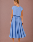 The Santorini French Blue Crop Top + Midi Skirt Set- Sold Separately