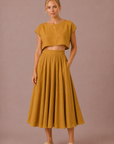 The Santorini Crop Top + Midi Skirt Set- Sold Separately