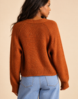 The Sieana Copper Brown Button Cardigan