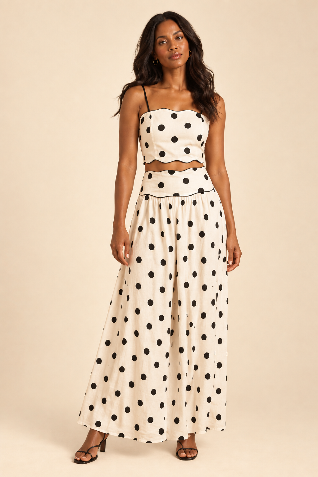 The Lola Polka Dot Top + Skirt Set - Sold Separately