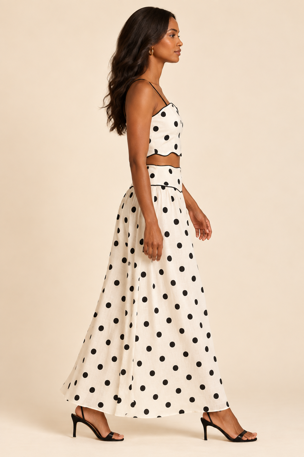 The Lola Polka Dot Top + Skirt Set - Sold Separately