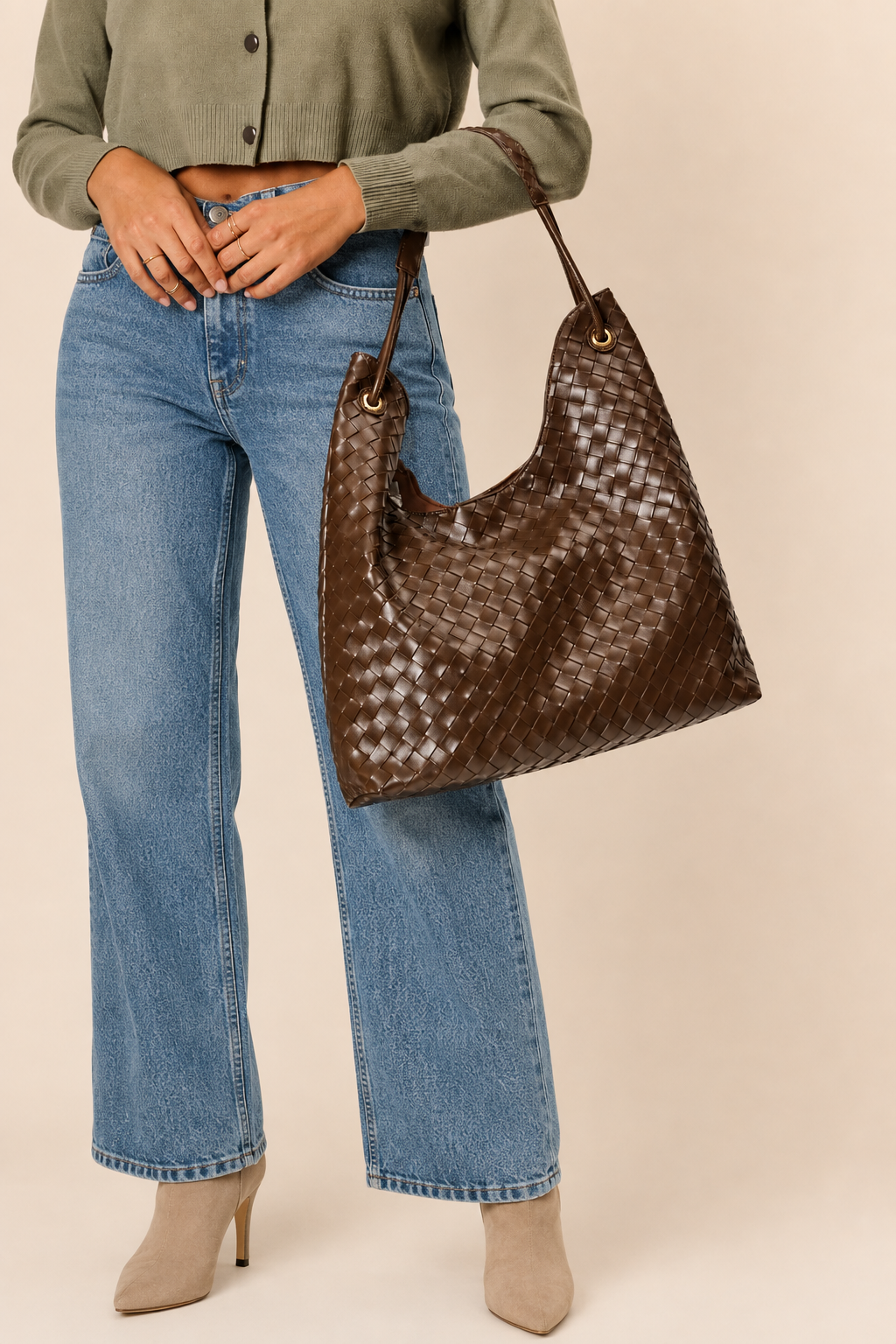 The Sabine Woven Hobo Bag