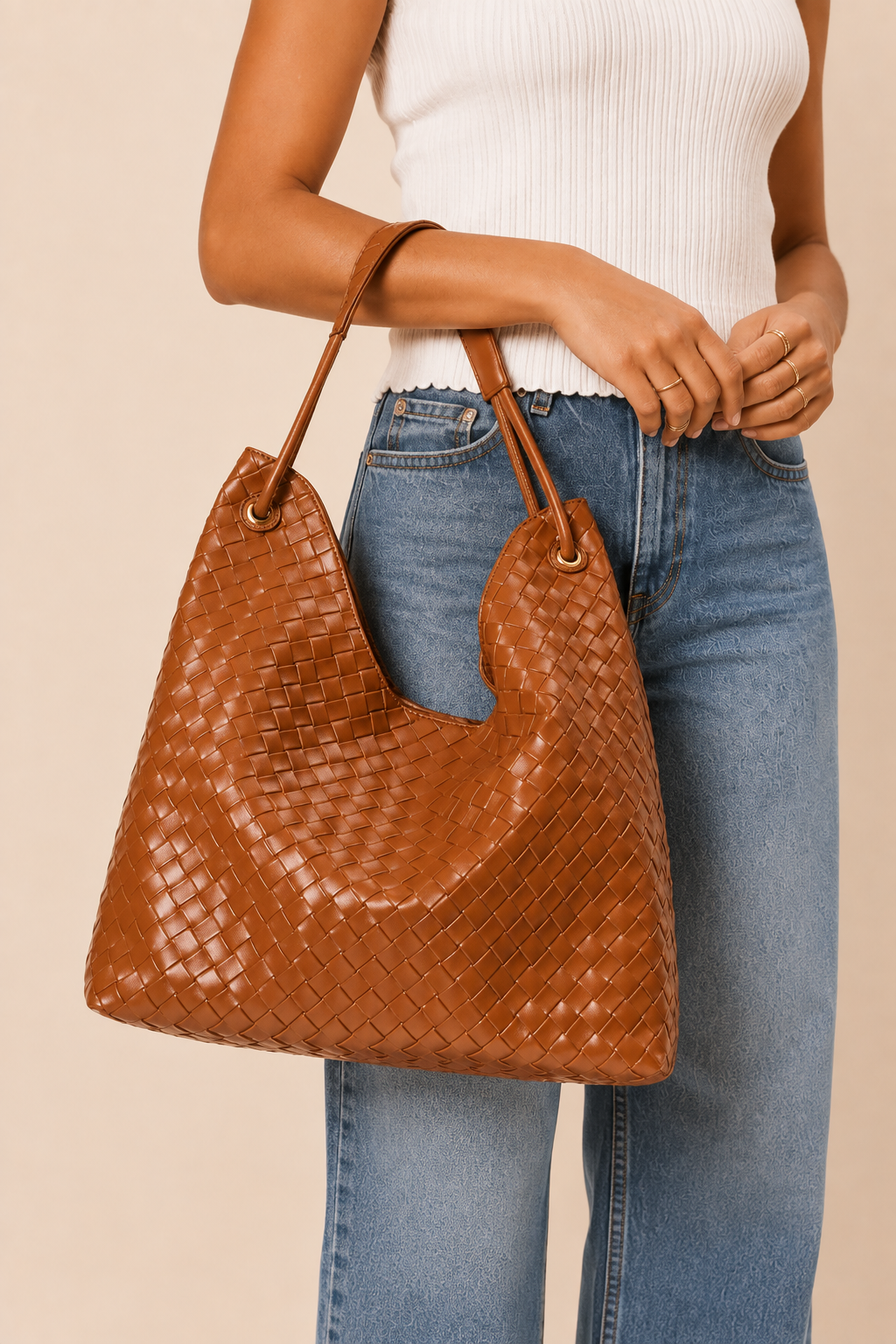 The Sabine Woven Hobo Bag
