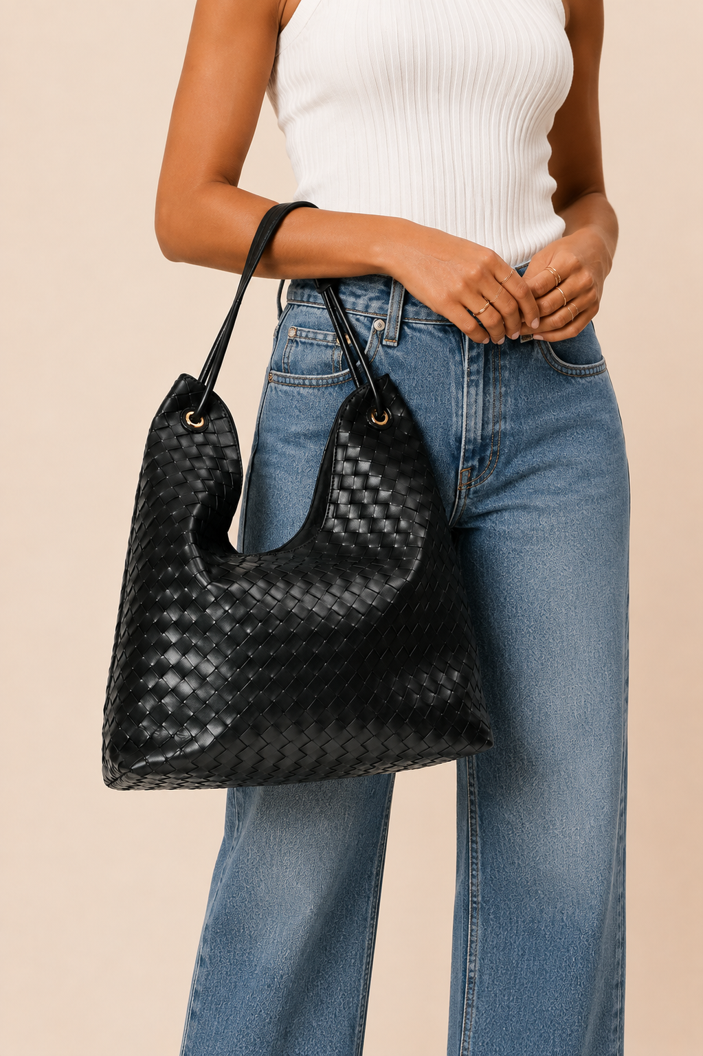 The Sabine Woven Hobo Bag