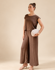 The Asha Chocolate Top + Pant Set - Sold Separately
