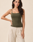 The Rue Deep Olive Tank Top