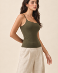 The Rue Deep Olive Tank Top
