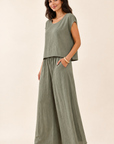 The Asha Olivine Top + Pant Set - Sold Separately