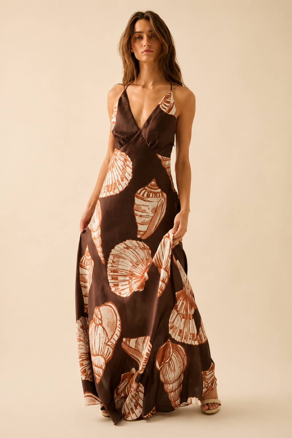 The Kailani Seashell Halter Dress
