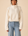 The Aven Cream Apricot Reversible Fleece Jacket