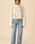 The Aven Cream Apricot Reversible Fleece Jacket