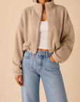 The Aven Oat Milk Reversible Fleece Jacket