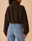 The Aven Caramel Coffee Reversible Fleece Jacket