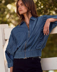 The Clara Denim Zip Up Jacket