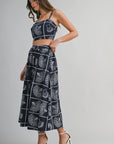 The Cleo Shell Embroidered Top + Skirt Set - Sold Separately