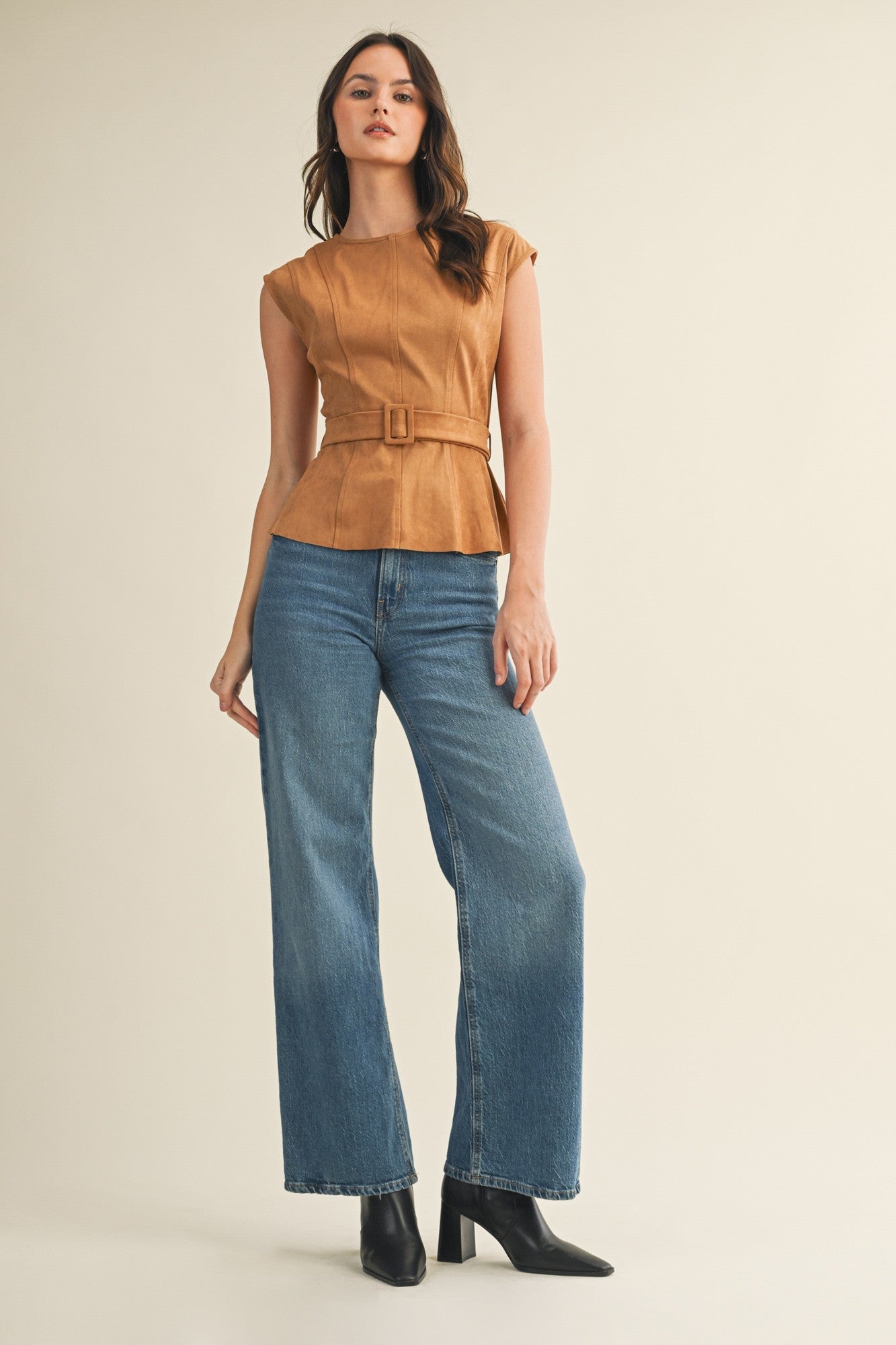 The Darla Suede Top + Pant Set - Sold Separately