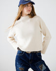 The Danielle Cream High Neck Sweater