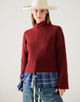 The Danielle Red High Neck Sweater