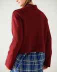 The Danielle Red High Neck Sweater