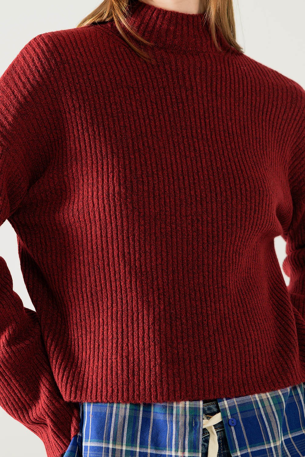 The Danielle Red High Neck Sweater