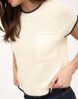 The Dara Contrast Trim Pocket Top
