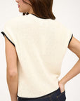 The Dara Contrast Trim Pocket Top